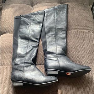 Steve Madden leather over the knee black boots
